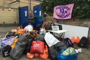 Donations of clothing to the camp in Calais